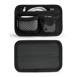 TACTICAL_GEEK TCM3 Mini EDC Organiser Board, Backpack Accessories with Open Pocket & Mesh Pocket, Useful Admin Pocket Insert Plate with Velcro Module Organiser for Daily Use, Black