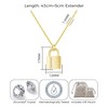 Philip Jones Gold Plated Padlock Necklace Created with Zircondia® Crystals