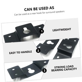FELTECHELECTR Modern Speaker Hanger U-Shaped Design Iron Material Speaker Hanger Plate Easy Install 30 Pieces Set