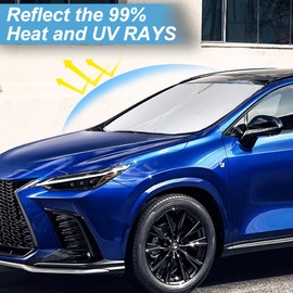 Custom Fit NX NX250 Windshield Sunshade for 2015-2022-2024 2025 Lexus NX350 NX350h NX450h NX300h/NX300/NX200t Accessories Front Window Shades Cover for Windshield 210T Sun Visor Protector Block Heat