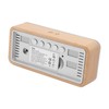 Digital Projection Alarm Clock VA HD Color Screen Wooden Weather