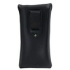 CTM Leather Eyeglass Case with Holster Clip, Black