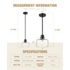 Emak 8 Inch Pendant Lights Kitchen Island, Black Pendant Light