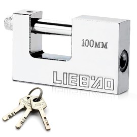 Padlock Weatherproof, Container Lock Large with 3 Keys Heavy Duty Security Lock Keyed Alike Anti Drill Hanging Lock 12 mm Thick for Containers Sheds Garages