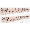 Formal Floral Glossy Medium Square Press-On Nails - 24 Pieces
