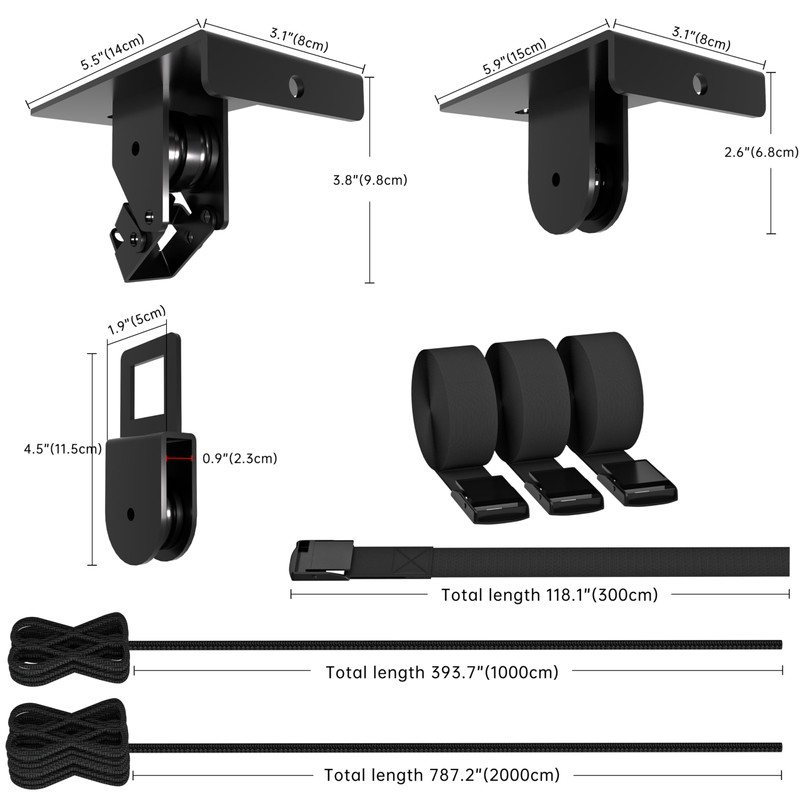 TRUSOON Ladder Storage, Larger Pulley Ladder Hoist, Self Locking Function