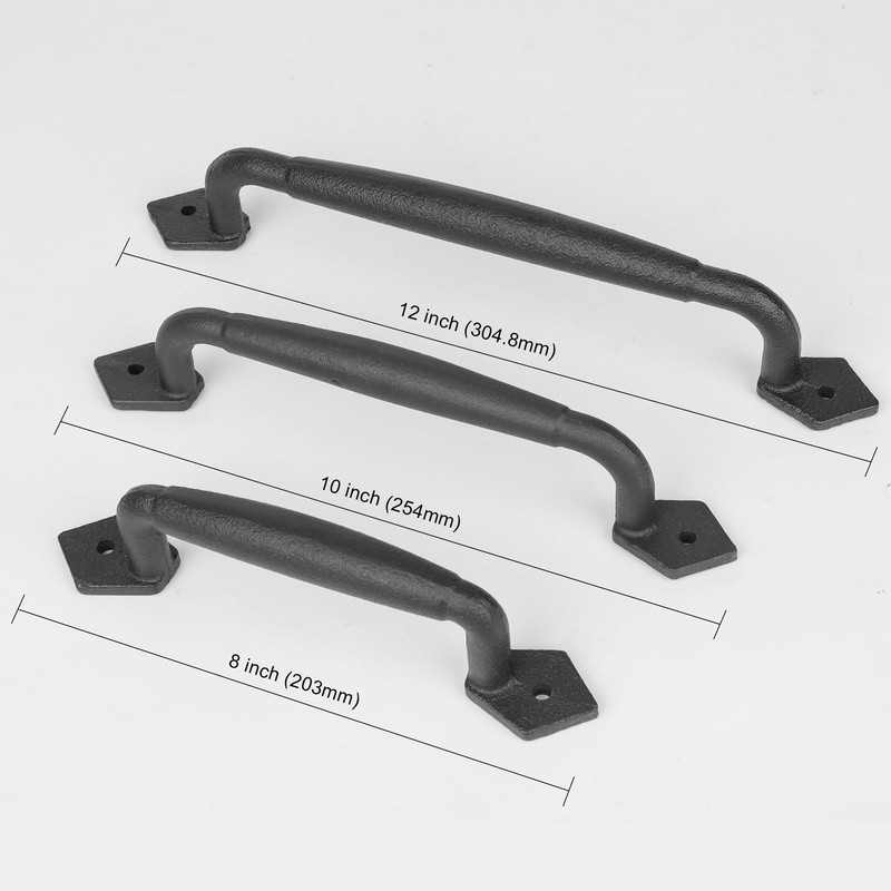 Eumtenr Sliding Rustic Barn Door Handles, 12 Inch Heavy Duty