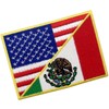USA American United State Flag and Mexico Flag Patch Embroidered