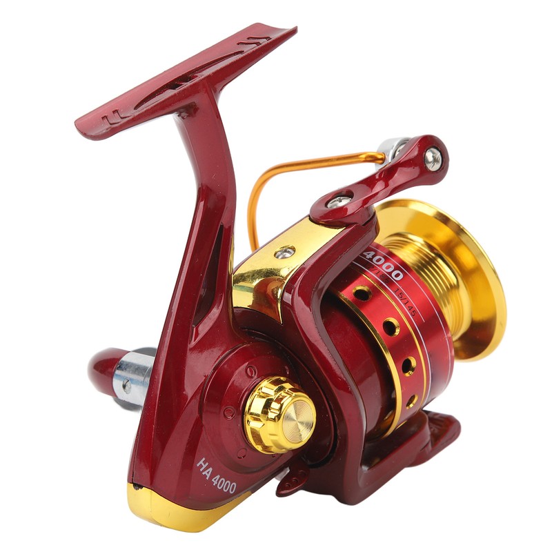 8 Bearing Fishing Spinning Reel Red Color 5.2:1 Gear Ratio