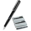 Lamy Safari Fountain Pen, Nib: F, Black + 10 Patronen
