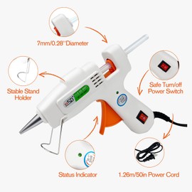 Krightlink Krightlink Mini hot glue gun Kit with 30 Glue Sticks, Hot Melt, High Temp for School Crafts DIY Arts and Quick Home Repairs (Orange Glue Gun)