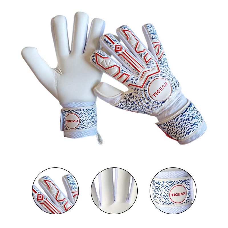 TIGEAR Spark Series Adult Goalkeeper Gloves with Durable German Latex,