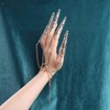 Cimenexe Punk Finger Claw Tassel Ring Gold Claw Chain Ring