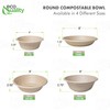 [50 Pack] 40 oz Round Disposable Compostable Paper Bowls Heavy-Duty,