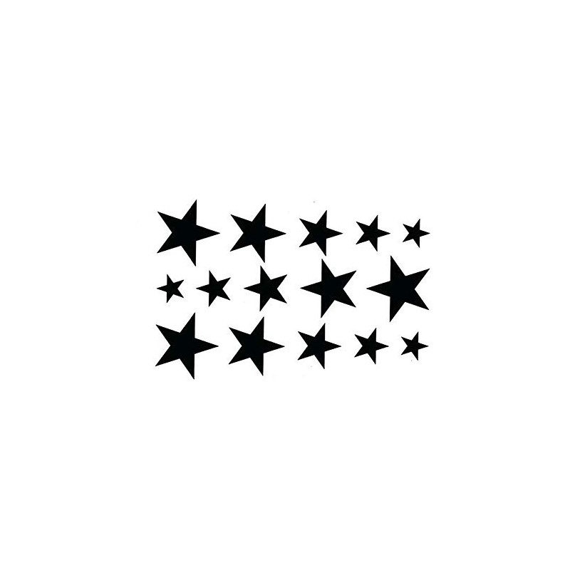 EROSPATemporary Tattoo Sheet / Sticker - Stars - Waterproof