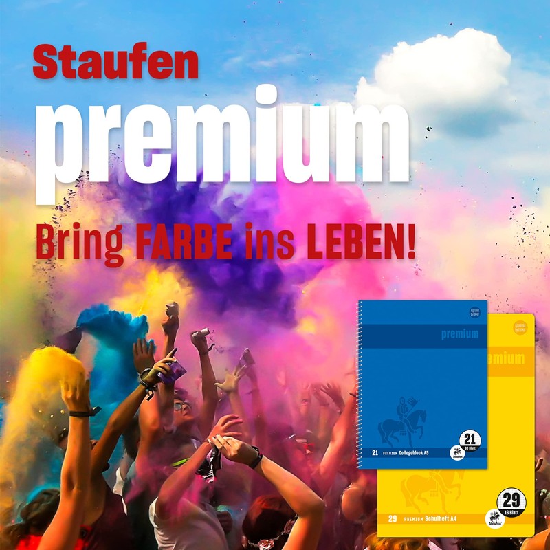Staufen Premium Ring Binder Inserts, DIN A4, Line Style 21
