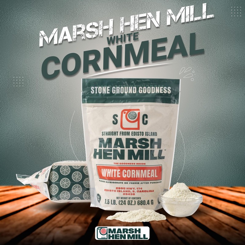 MARSH HEN MILL Stone Ground White Cornmeal Premium Heirloom Corn