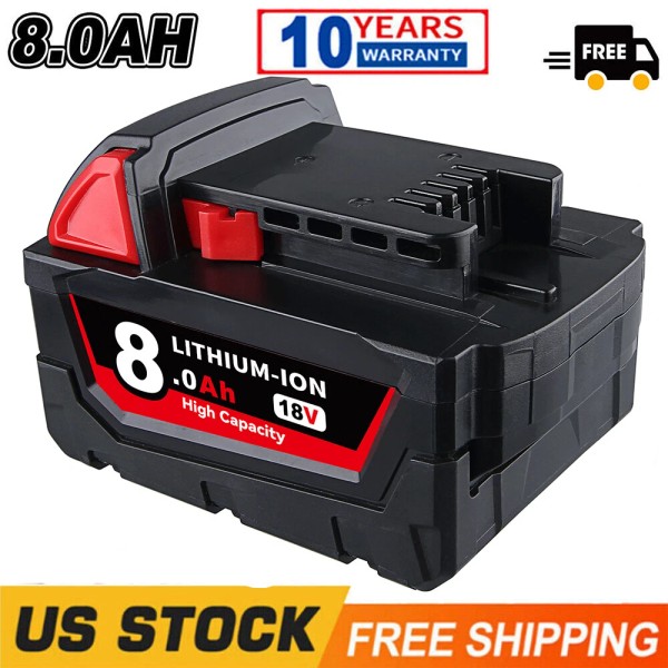 Unbranded Battery NEW 8.0AH Replace Milwaukee M-18 Lithium Extended Capacity