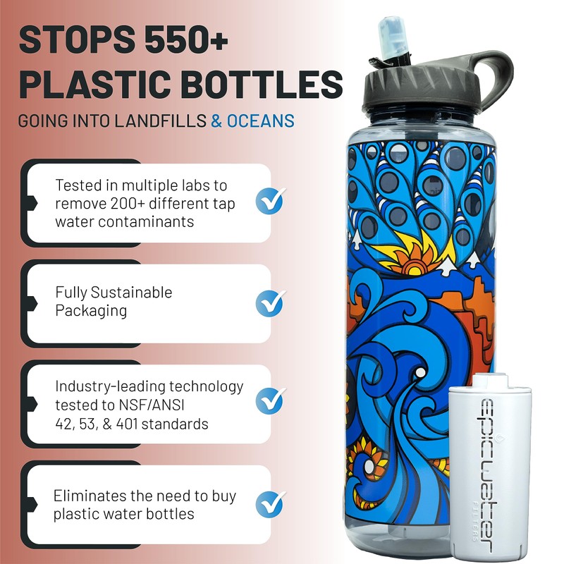 Epic Water Filters Nalgene OG Water Bottle with Filter, USA