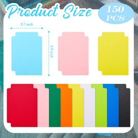 Trading Card Dividers Multicolor Card Page Dividers Frosted Card Separator with Tabs Plastic Divider Cards for Games Sports, 2.7 x 3.8 Inches (150)