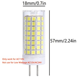 Lxcom Lighting GY6.35 LED Bulb 10W Dimmable Corn Light Bulb (4 Pack)- 2835 SMD 102 LEDs 90W Equal Daylight White 6000K G6.35/GY6.35 Base T4 JC Type 1000LM for Accent Landscape Lighting, AC 110V