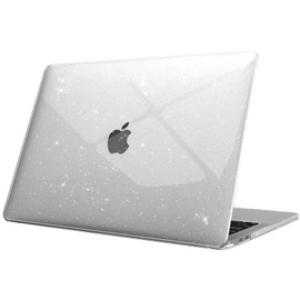 Fintie Case for MacBook Pro 13 Inch A2338(M2 M1) A2251 A2289 A2159 A1989 A1706 A1708 (2016-2021 2022 2023 Release) with/Without Touch Bar- Snap On Hard Shell Case Cover, Glittering Clear