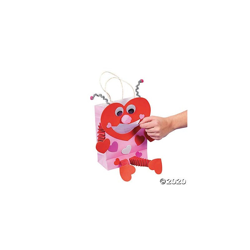 Fun Express Luv Bug Valentine Card Holder Paper Bag Craft