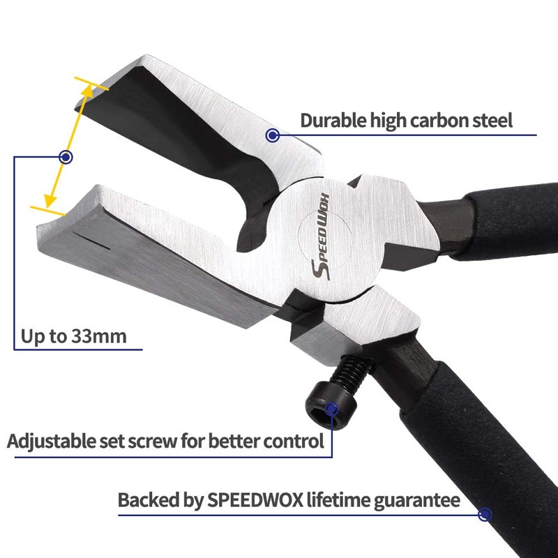 SPEEDWOX Glass Running Pliers With Curved Jaws - Professional Glass