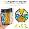 AUVON Pill Dispenser Holds 1 Monthly Vitamins, Supplement Pill Box