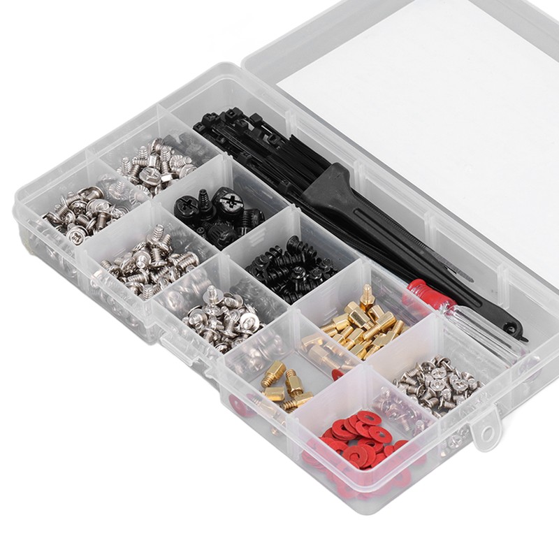 366 Pcs Computer Screw Set Motherboard Standoffs Screw Kit with