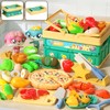 38 Pcs Play Food Sets for Kids Kitchen,Pretend Toy Foods