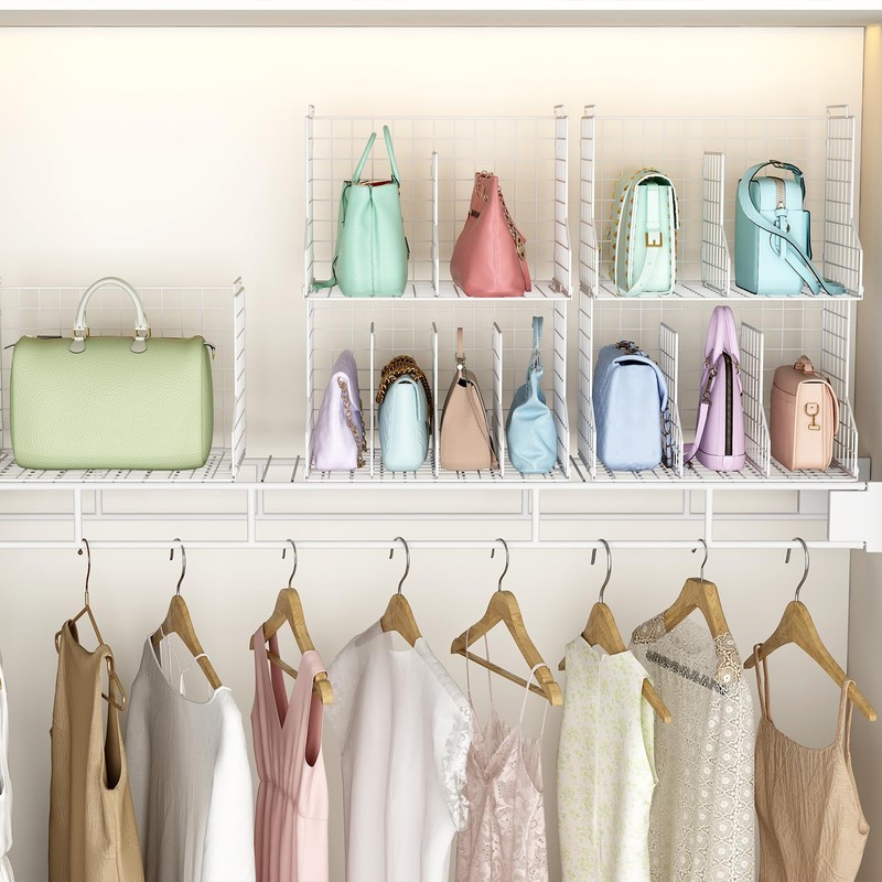 Purse Storage Organizer for Closet : Adjustable 2-Pack Dividers Handbag