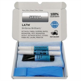 Genuine Colors Stribrna Brilliant Silver LA7W Paint Pen for Skoda Octavia Fabia Superb Rapid Roomster Yeti Scout Citigo RS Laura Practical