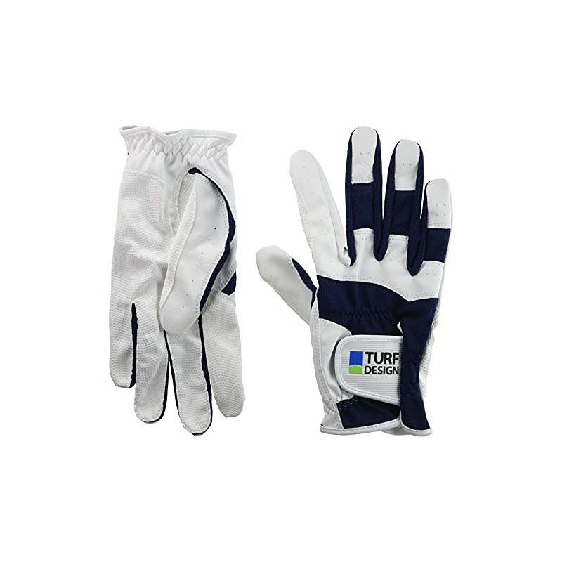 Turf Design TDGL-2170 Golf Gloves, White/Navy, L, multicolor (white /
