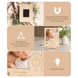 Giftota Muttertagsgeschenk - Magnetischer Holz Bilderrahmen für Mama - Geschenkideen zum Muttertag - Perfektes Foto Geschenk für Beste Mama zum Geburtstag, Muttertagsgeschenk - Dankeschön Geschenk