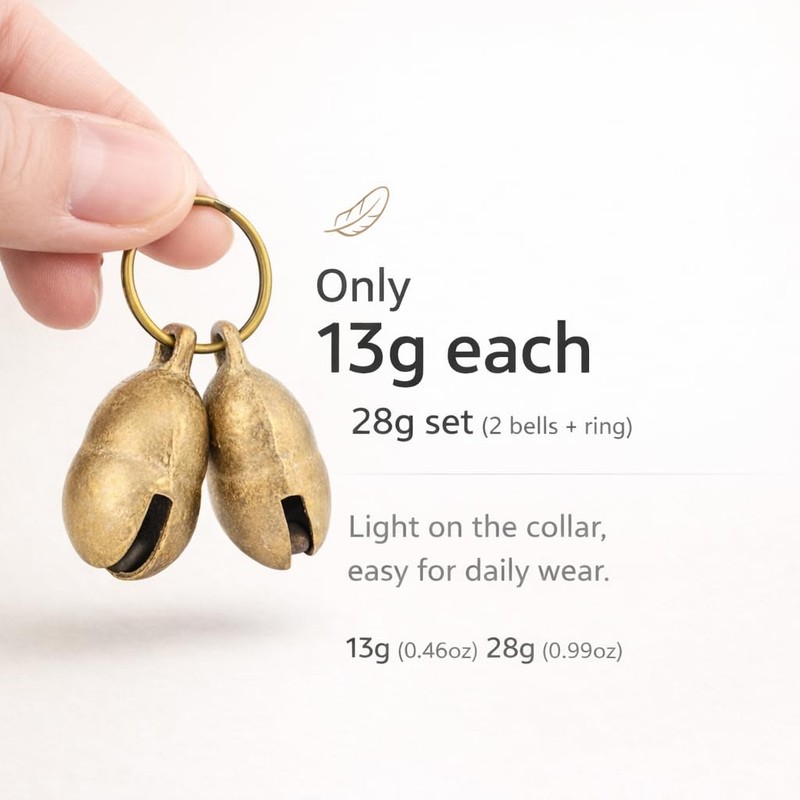 kcrygogo Brass Bell for Medium/Large Dogs Loud & Clear Bells