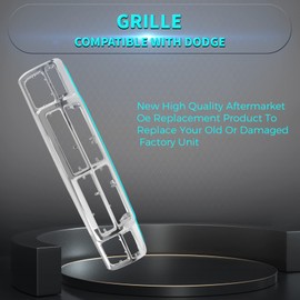 Titanium Plus Autoparts New Front Chrome Grille Compatible with 91 92 93 DODGE D150 RAM Charger SUV (Partslink Number CH1200137 55026080)