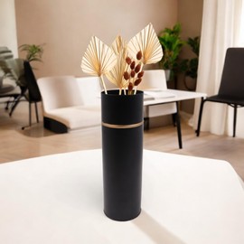 Hosley 14In H Galvanized Metal Vase with PVC Liner, Ideal Gift for Wedding Home Office Party DYI Garden Patio