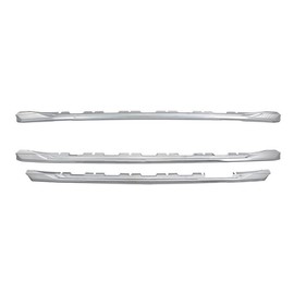 Fuel Rider Grille Inserts Overlay Trim for Front Grille Compatible with 2016-2018 Chevy Silverado 1500 - Chrome ABS Snap On 3 Bar, OE Look, with or witho Logo- Car Truck Accessories