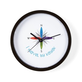 CafePress Travel by Kayak 10" Wall Clock for Livingroom, Kitchen, or Office