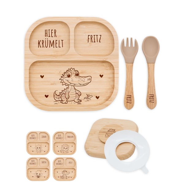 Bärenfreunde® - Personalised baby plate with suction cup - Practical