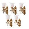 Wensmy 5PCS Dollhouse LED Wall Sconces 1: 87 Scale Wall