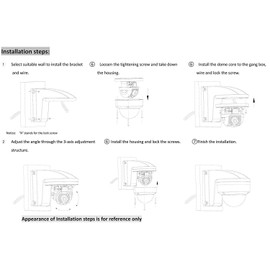 Real HD DS-1258ZJ LTB348 WM110 Wall Mount Bracket Compatible with Outdoor Indoor Fixed Lens Dome IP Camera DS-2CD2143G0-I, DS-2CD2143G2-I, DS-2CD2183G0-I, DS-2CD2183G2-I