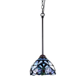 Chloe Lighting GRENVILLE Victorian-Style Dark Bronze 1 Light Ceiling Mini Pendant 8" Wide