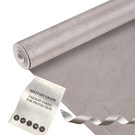 Faraday Fabric 43" x 118" with 118" Tape, Military Grade Faraday Cage for EMP ＆ EMF, WiFi, Cell