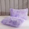 Uhamho Tie Dye Printed Faux Fur Bedding Set Modern Abstract