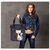 Classic Canvas Tote Bag Casual Elegant Shoulder Bag Clever Cat