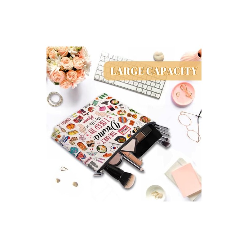 Bolsa de maquillaje de viaje, regalos de viaje para mujeres,