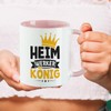 huuraa Kaffeetasse Heimwerker König Teebecher Rosa 330ml mit Motiv für