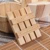 Pack of 2 Natural Wooden Bamboo Soap Dish Wooden Shower